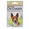 (60616) E & S Imports Basenji Car Coaster, 2.50 Inch, Super Absorbent 23191