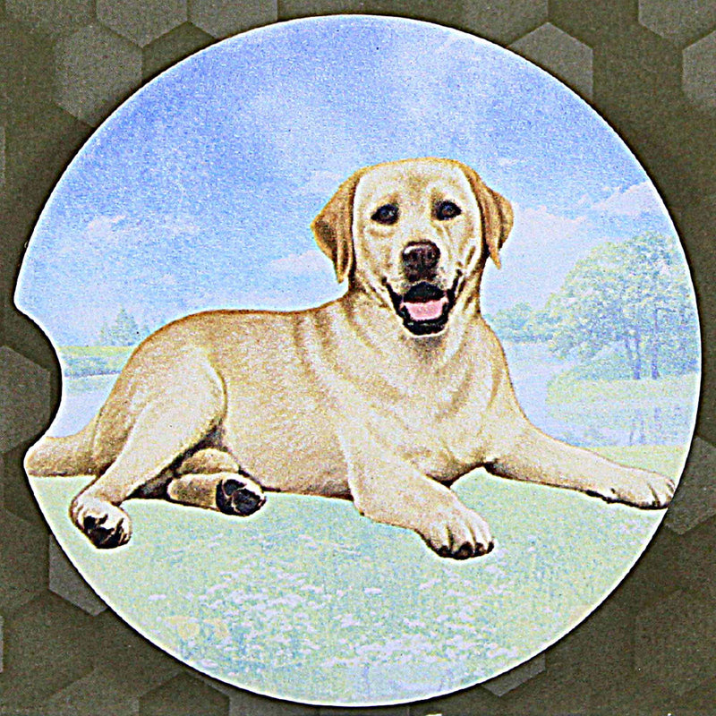 E & S Imports Yellow Labrador Car Coaster - - SBKGifts.com