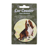 (60620) E & S Imports Basset Car Coaster, 2.50 Inch, Super Absorbent 2332