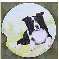 E & S Imports Border Collie Car Coaster - - SBKGifts.com