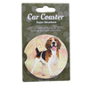 (60630) E & S Imports Beagle Car Coaster, 2.50 Inch, Super Absorbent 2333