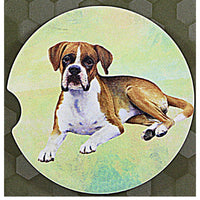 E & S Imports Boxer(Un-Cropped) Car Coaster - - SBKGifts.com