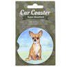 (60635) E & S Imports Chihuahua (Tan) Car Coaster, 2.50 Inch, Super Absorbent 23310