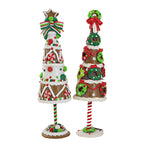 14.00 Inch Gingerbread Trees Christmas Peppermints Wreaths Gbj0035 (60689)