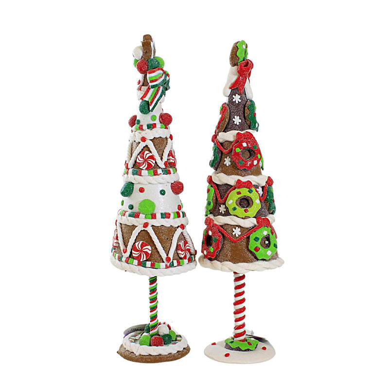 Kurt S. Adler Gingerbread Trees - - SBKGifts.com