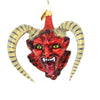 (60730) Morawski Red Faced Krampus With Gray Glittered Horns, 4.00 Inch, Ornament Devil Evil Santa 17169