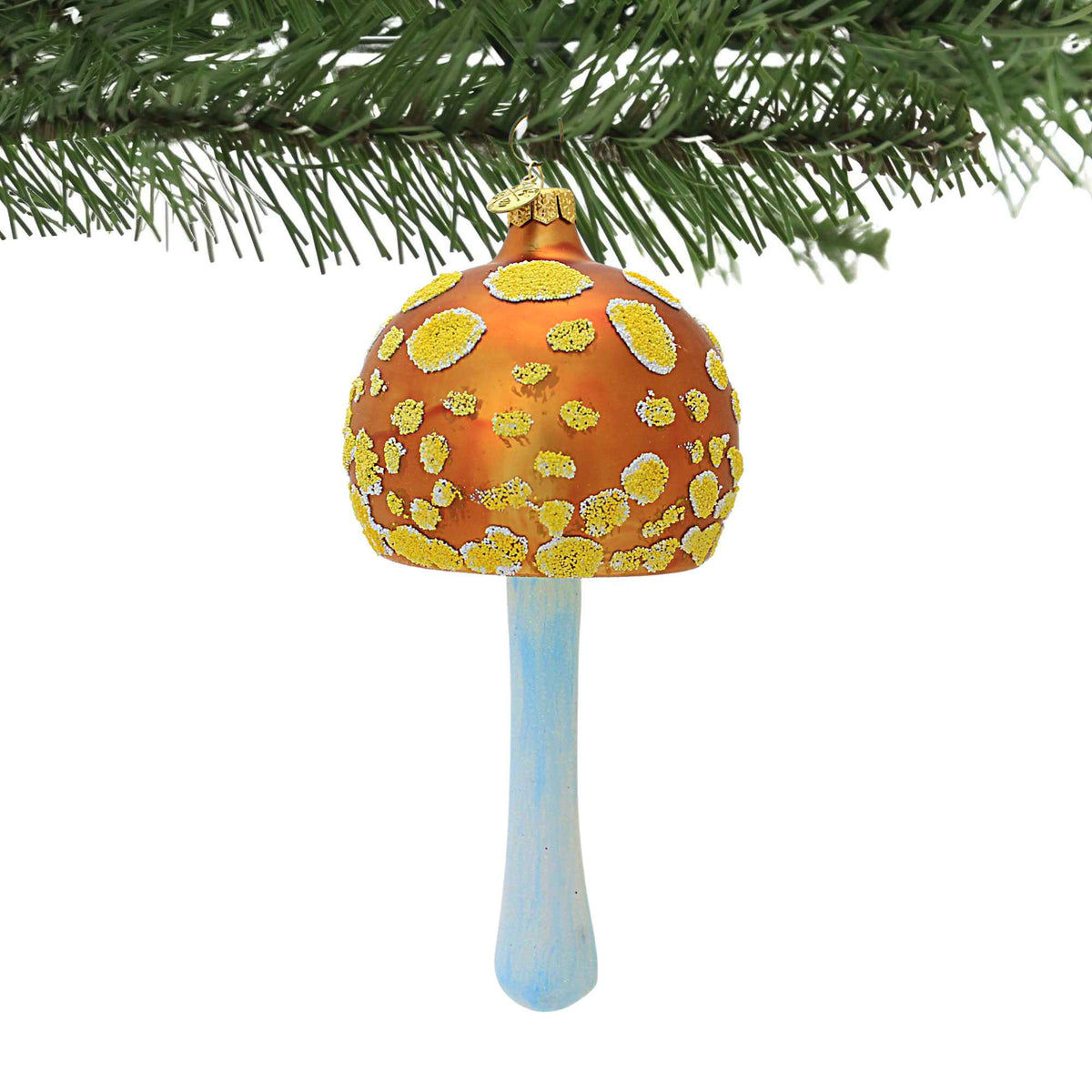 Morawski Large Gold Mushroom W/ Glittered Spots - - SBKGifts.com