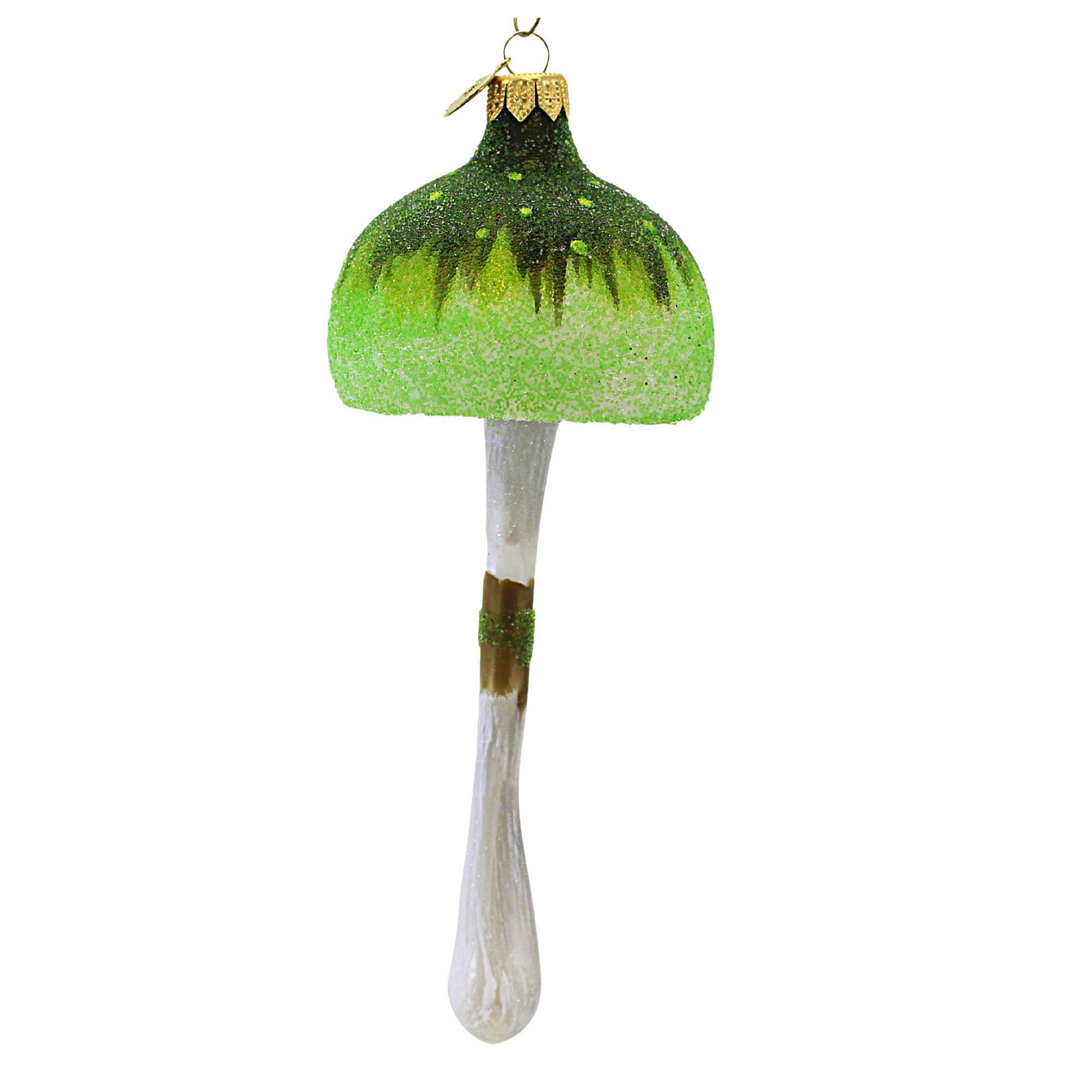 Morawski Green Ombre Glittered Mushroom - 1 Glass Ornament 8 Inch ...