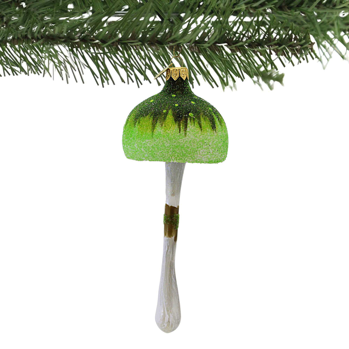 Morawski Green Ombre Glittered Mushroom - - SBKGifts.com