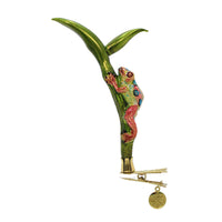 (60799) Morawski Clip On Frog Cling To Frogfruit, 5.50 Inch, Ornament Tropical  Colorful Poison Dart 09600