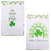 (60837) Ganz Saint Patrick's Day Tea Towels, 28.00 Inch, Clover Irish Drink Cb184175