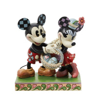 (60845) Enesco Springtime Sweethearts, 5.75 Inch, Mickey Minnie Basket 6014317