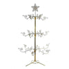 (60867) Kurt S. Adler Gold Metal Display Tree, 54.50 Inch, Star Top Christmas Display D0108