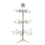 54.50 Inch Gold Metal Display Tree Star Top Christmas Display D0108 (60867)