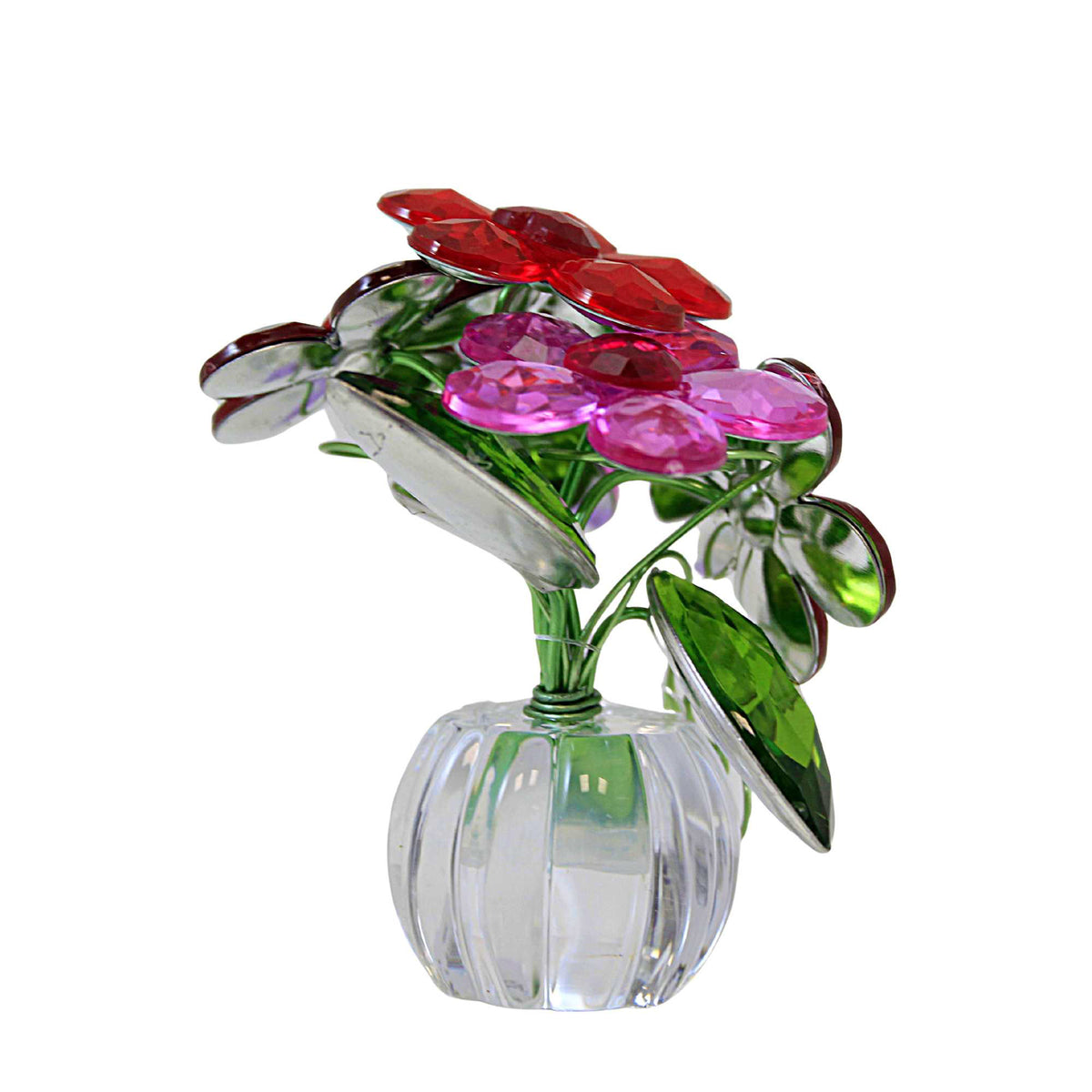 Crystal Expressions Heart Daisy Posy Pot - - SBKGifts.com