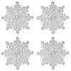 (60914) Abbott Snowflake Placemat Set, 15.00 Inch, Silver Set Of 4 Cut-Out 27Snowflake