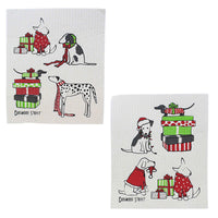 (60919) Abbott Holiday Dogs Dishcloths, 7.75 Inch, Eco-Friendly 84Asdholidogs