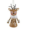 (60926) Bethany Lowe Little Reindeer Ornament, 3.00 Inch, Christmas Bells Ml2097