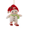 (60931) Bethany Lowe Skiing Snowman, 4.50 Inch, Christmas Slopes Snow Tj2336