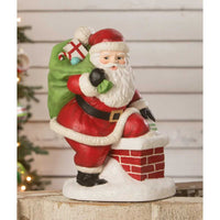 Bethany Lowe Down The Chimney Santa - - SBKGifts.com