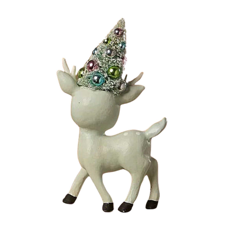 Bethany Lowe Aqua Reindeer With Tree - - SBKGifts.com