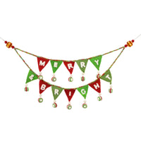 (61008) Ganz Merry & Bright Garland, 10.50 Inch, Banner Wool Flag Mx189857