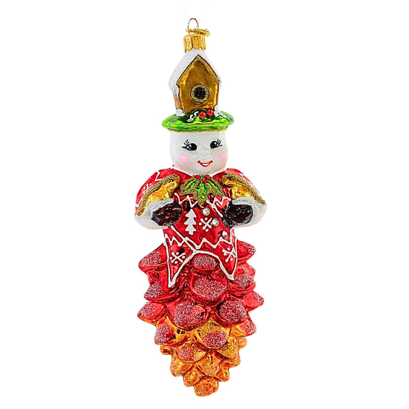 7.50 Inch Frosty Forester Snowman Cone Ornament 24 30271 (61082)