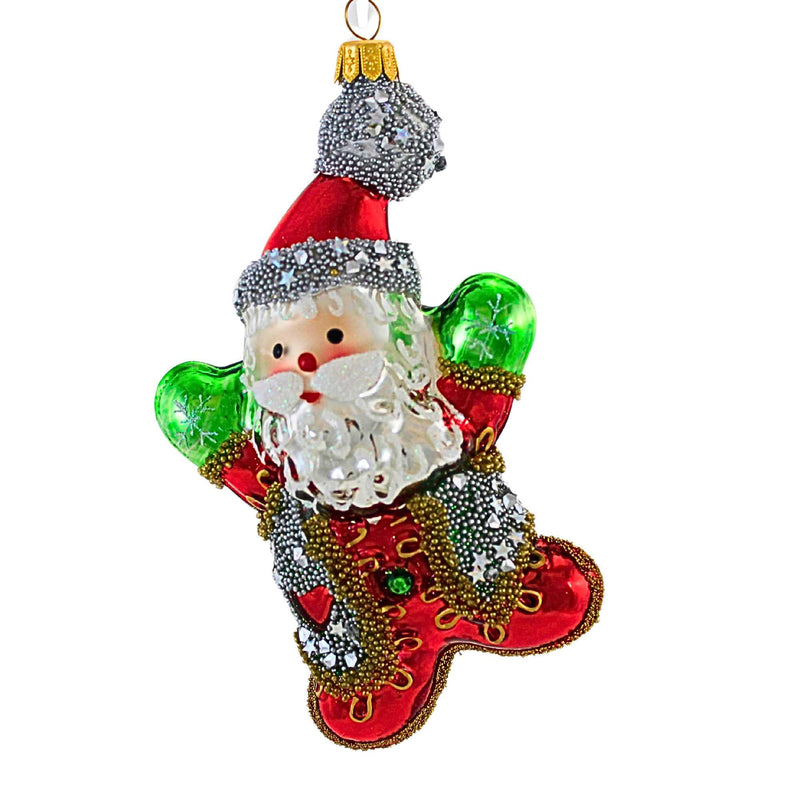 (61089) Ornament King Santa Leaper, 5.50 Inch, Christmas Ornament 24 30294