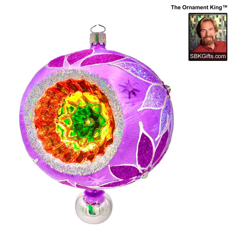 (61222) Ornament King Winter Mist Deluxe, 7.00 Inch, Reflector Ball Drop Ornament 24 30395 Purple