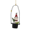 (61246) Bethany Lowe Snowman In Top Hat Ornament, 5.50 Inch, Holly Bottle Brush Tree Ma2085