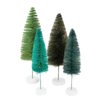 (61298) Cody Foster Green Hue Rainbow Trees, 11.75 Inch, Village Decorate Bottle Brush Ms427gnf