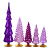 Cody Foster Violet Hued Glass Trees Set / 5 - - SBKGifts.com