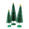 (61305) Cody Foster Green Glitter Trees 3 Pc Set, 18.00 Inch, Christmas Village Decorate Cd1962gr