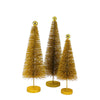 (61308) Cody Foster Gold Glitter Trees 3 Pc Set, 18.00 Inch, Christmas Village Decorate Cd1962g