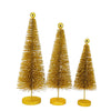 Cody Foster Gold Glitter Trees 3 Pc Set - - SBKGifts.com