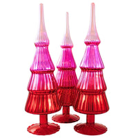 (61310) Cody Foster Pink Hue Gradient Trees Set Of 3, 13.00 Inch, Christmas Village Decorate Go6000pkxn-3Pcset