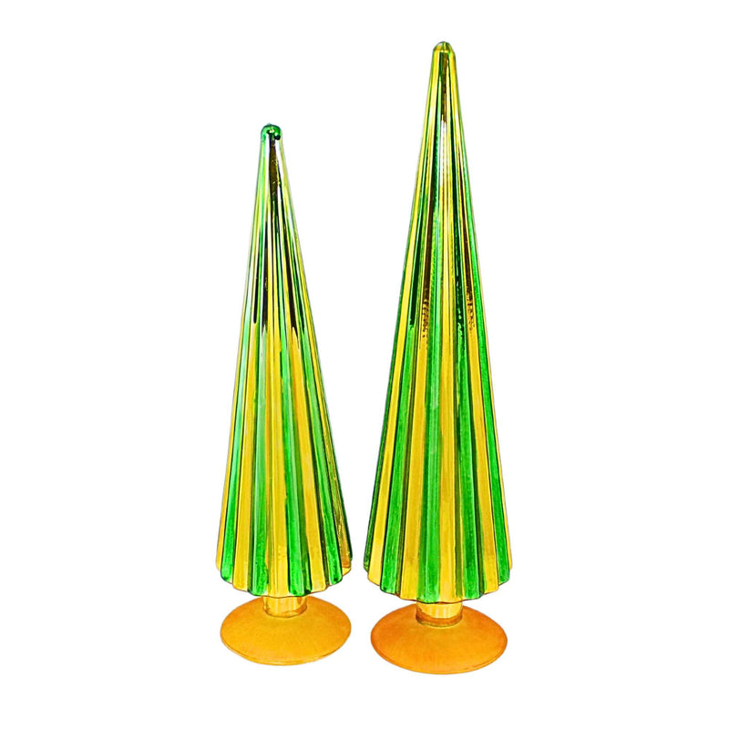 Cody Foster Green/Gold Pleated Trees - - SBKGifts.com