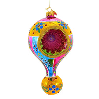 (61314) Huras Family Merry & Bright Wollerton Rose, 7.00 Inch, Teardrop Reflector Ball Hf003mb