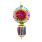 8.00 Inch Merry & Bright Holiday Jewel Fluted Drop Ball Reflector Hf010mba (61322)