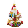 (61327) Huras Family Santa With A Rocking Horse, 6.50 Inch, Christmas Present Hand-Painted Hf1000