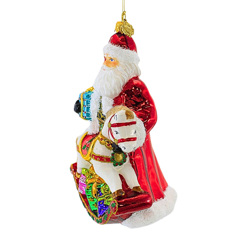 Huras Family Santa With A Rocking Horse - - SBKGifts.com