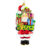 (61336) Huras Family Santa Peeking Through The Gifts, 7.25 Inch, Father Christmas Presents Hf541