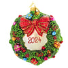 (61340) Huras Family Wreath With Presents 2024, 5.00 Inch, Dated Christmas Heirloom Hf694 2024