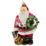 7.00 Inch Hygge Santa Christmas Hand-Painted Ornament Hf852 (61344)