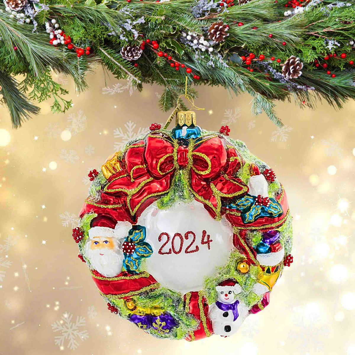 Huras Family Jolly Wreath 2024 - - SBKGifts.com