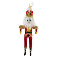 (61353) De Carlini Italian Ornaments Regal Red Nutcracker, 8.50 Inch, Mgd Ornament Free-Blown Mgd017