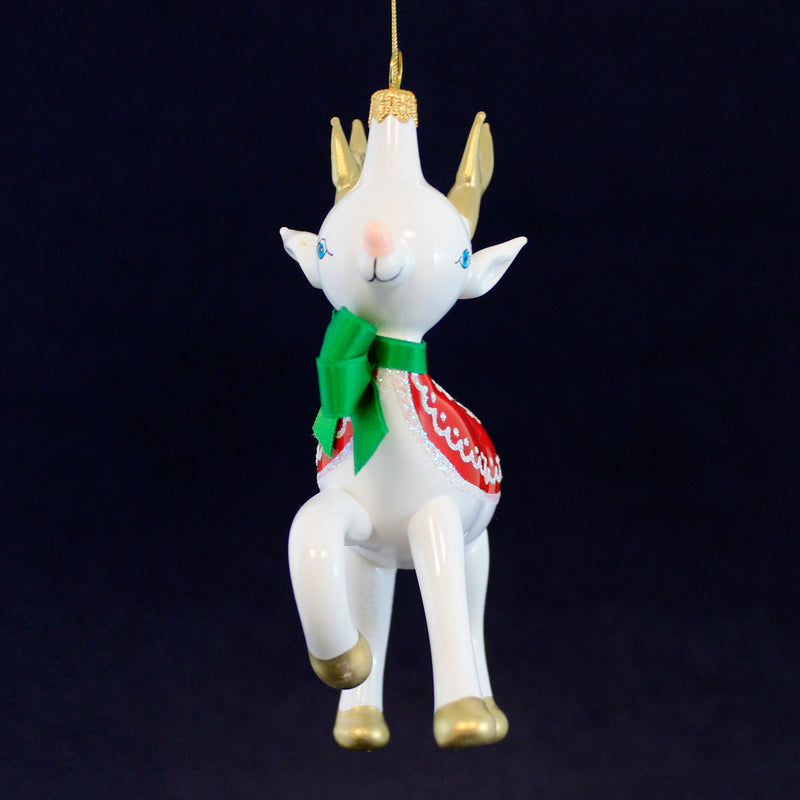 De Carlini Italian Ornaments Redtro Reindeer Standing - - SBKGifts.com