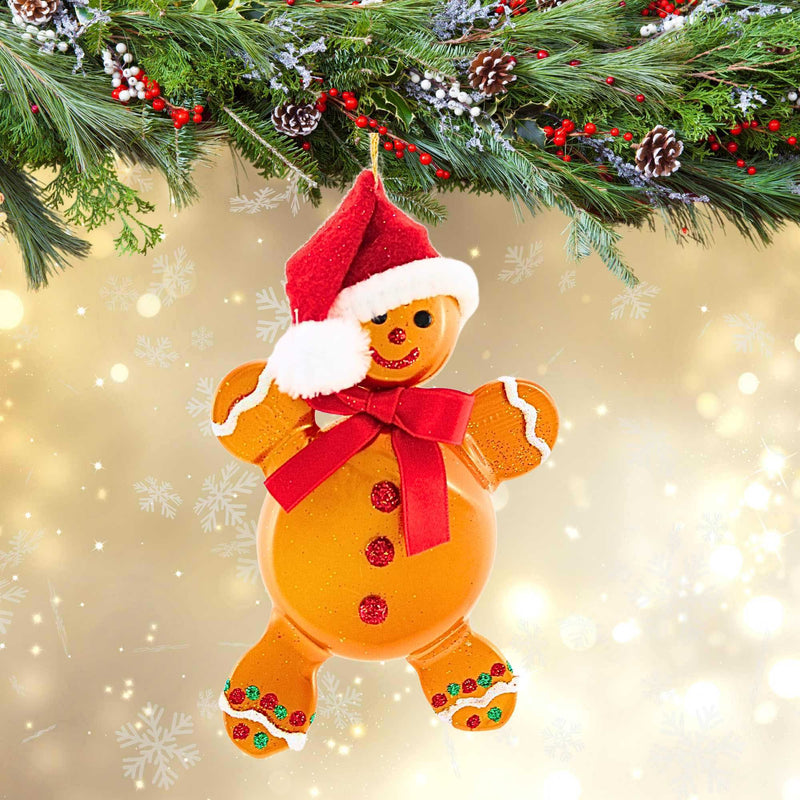 De Carlini Italian Ornaments Flat Christmas Gingerbread Man - - SBKGifts.com