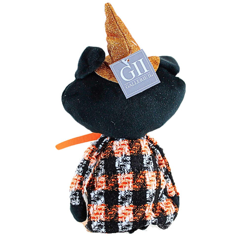 Gallerie Ii Sitting Halloween Black Cat With Dangling Legs - - SBKGifts.com