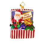 4.50 Inch Out Of The Box Santa Gifts Stripes Ornaments 1020304 (61392)